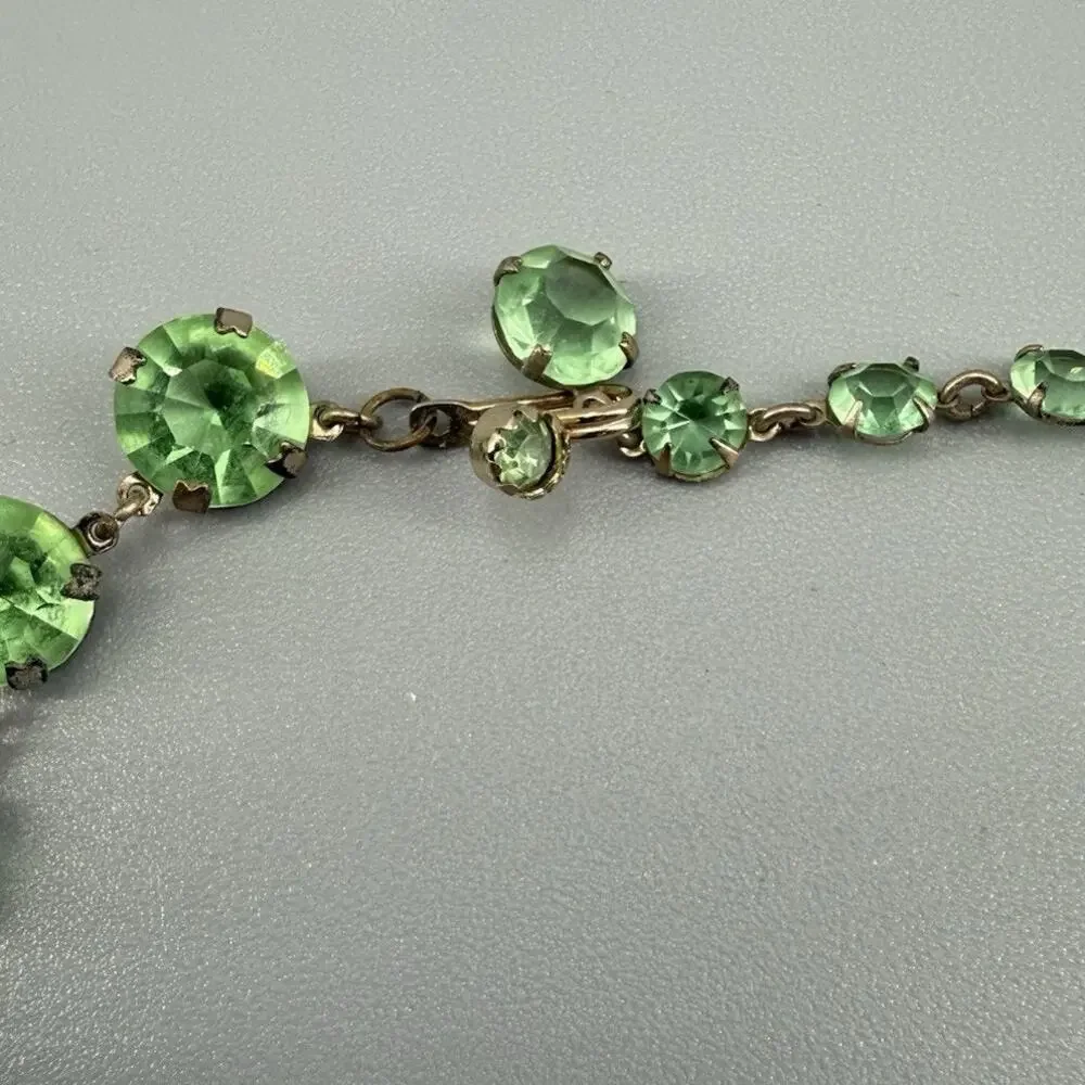 Antique Art Deco Mixed UV Reactive Glass Rivière Necklace Uranium Manganese UV - Picture 13 of 16